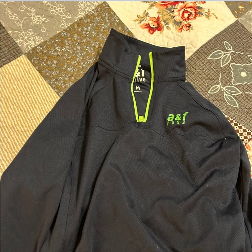 Abercrombie & Fitch Kids Black and Neon Green Top